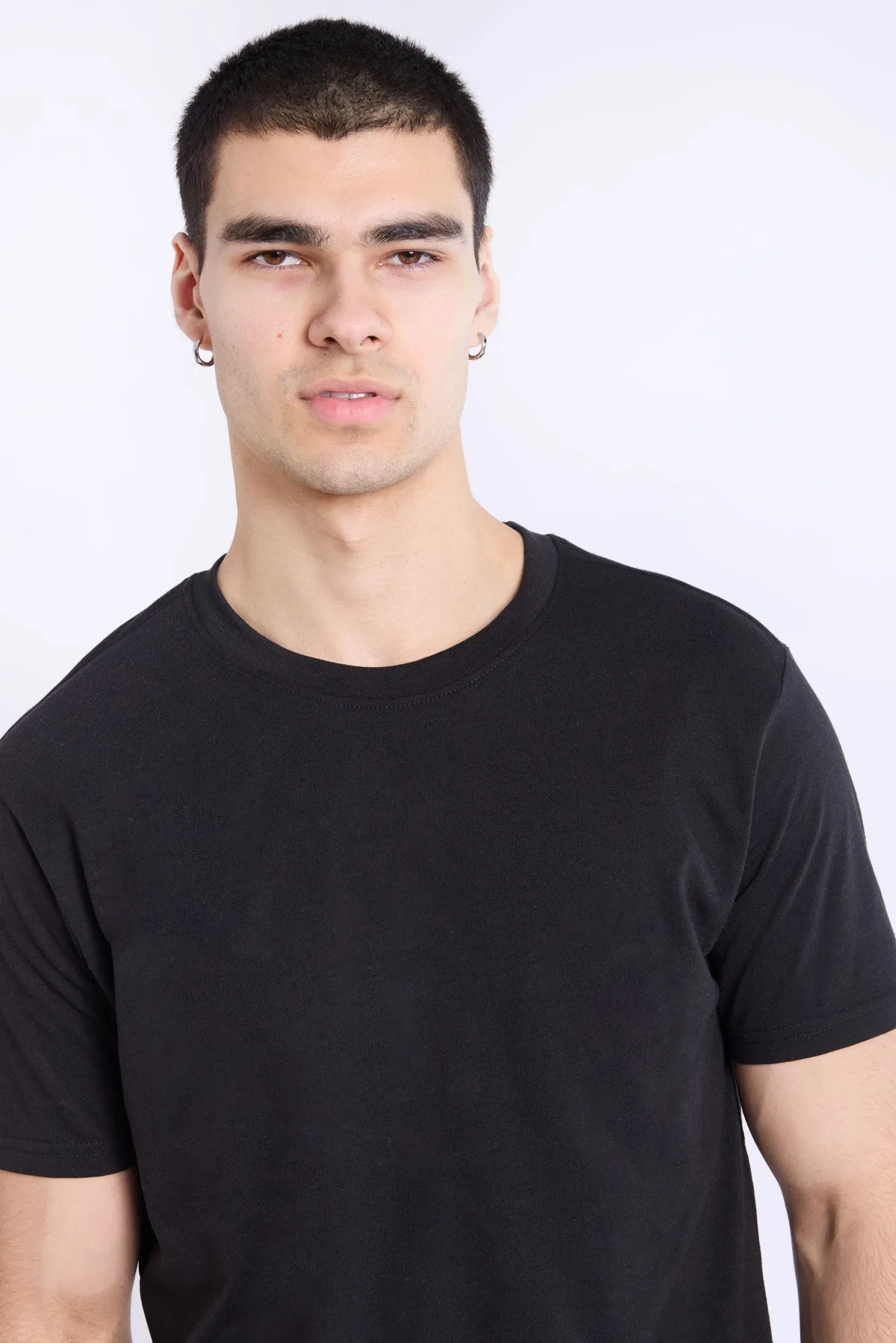 Basic Scoop Hem Crew Neck Tee sold by Bluenotes product image thumbnail 3