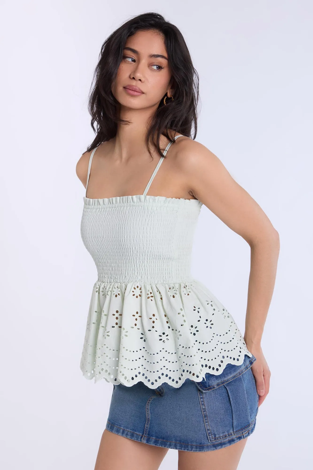 Eyelet Smocked Top sold by Bluenotes product image thumbnail 2