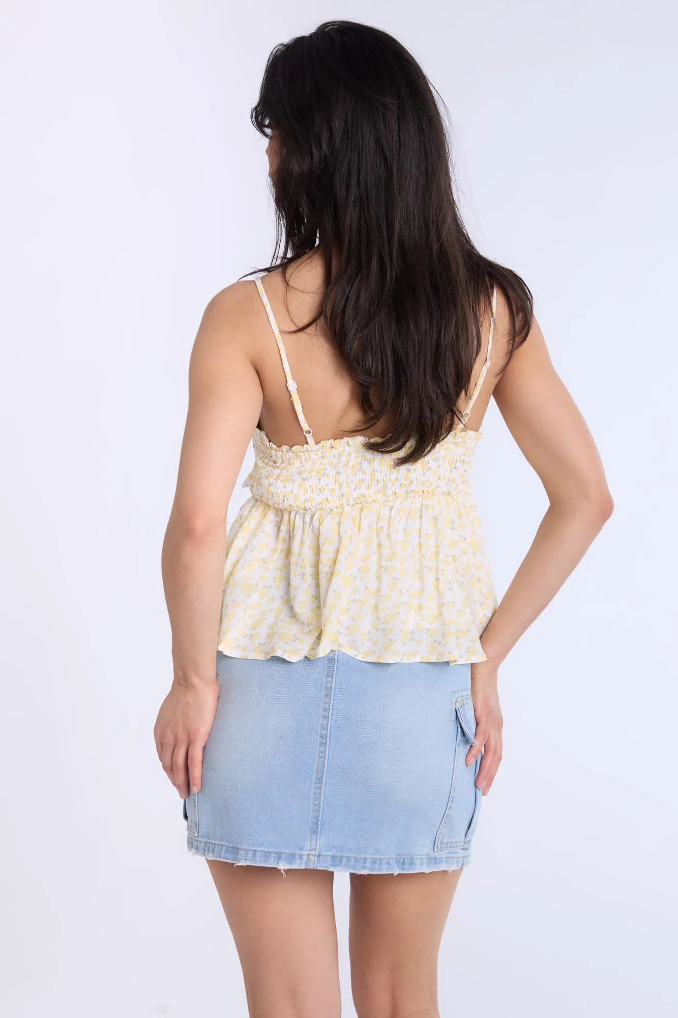 High Rise Denim Cargo Mini Skirt sold by Bluenotes product image thumbnail 3