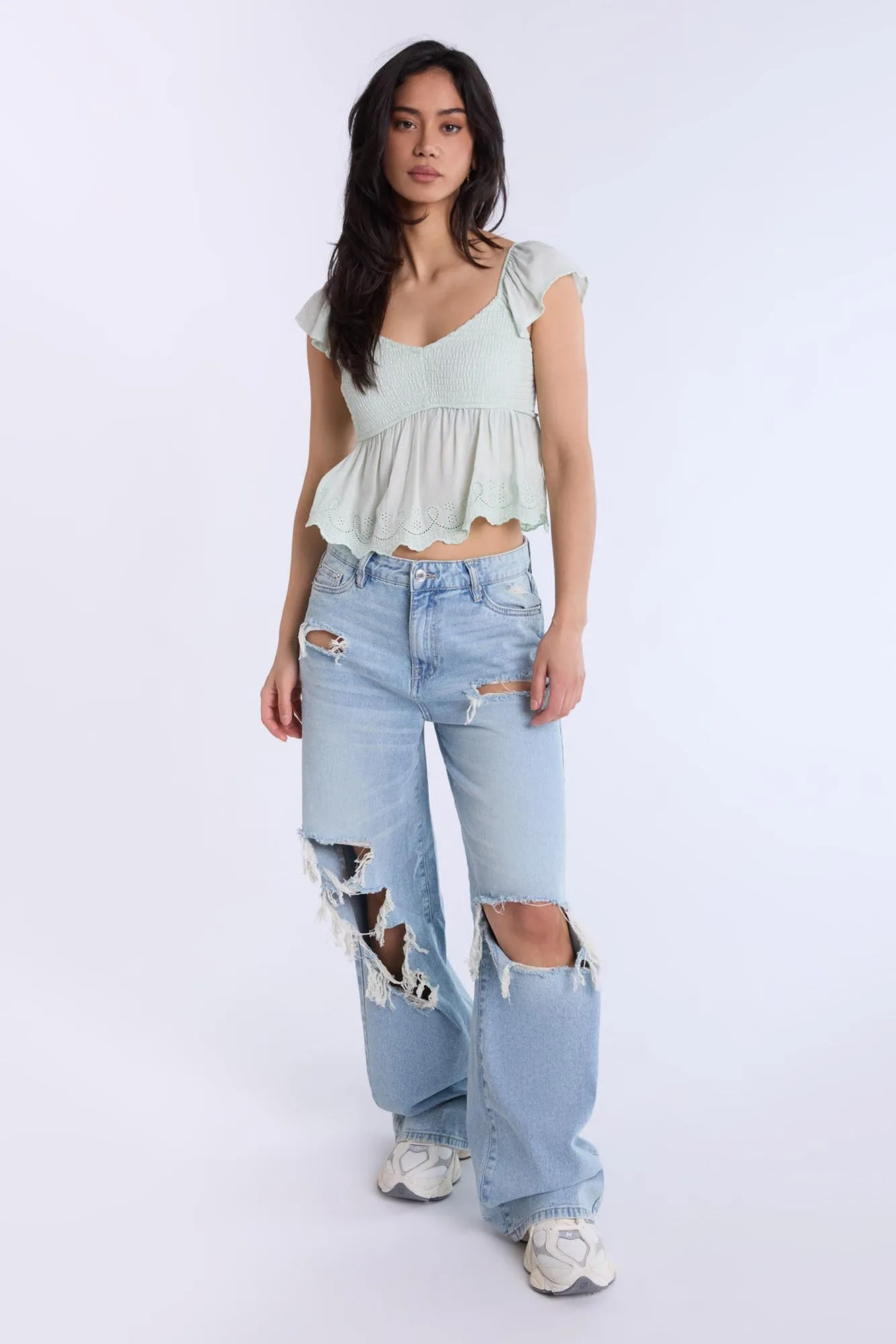 Super High Rise Wide Leg Jeans sold by Bluenotes product image thumbnail 4