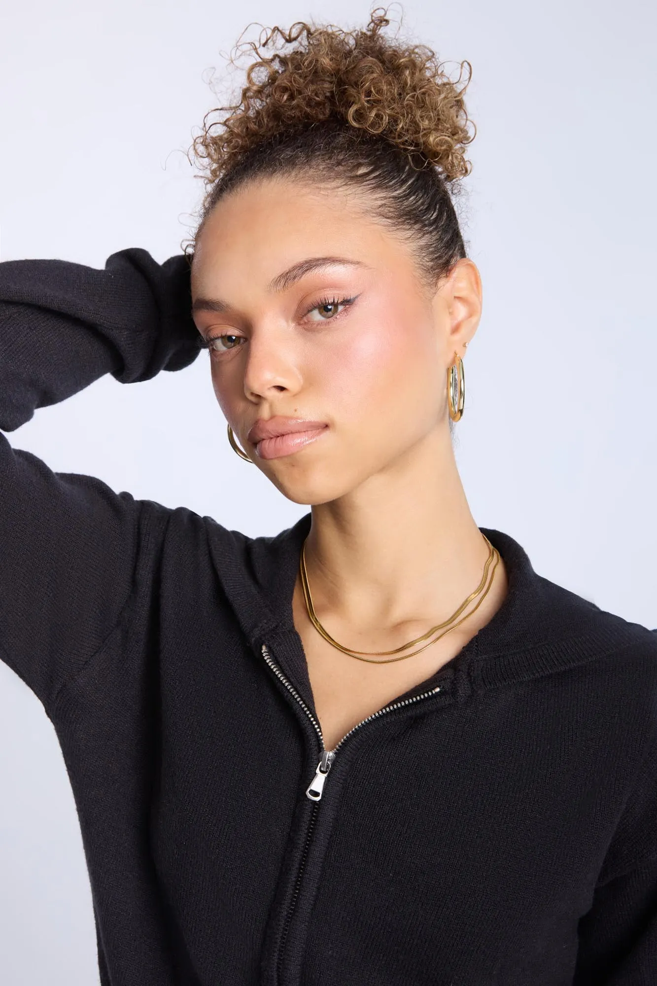 Knit Zip-Up Hoodie sold by Bluenotes product image thumbnail 3