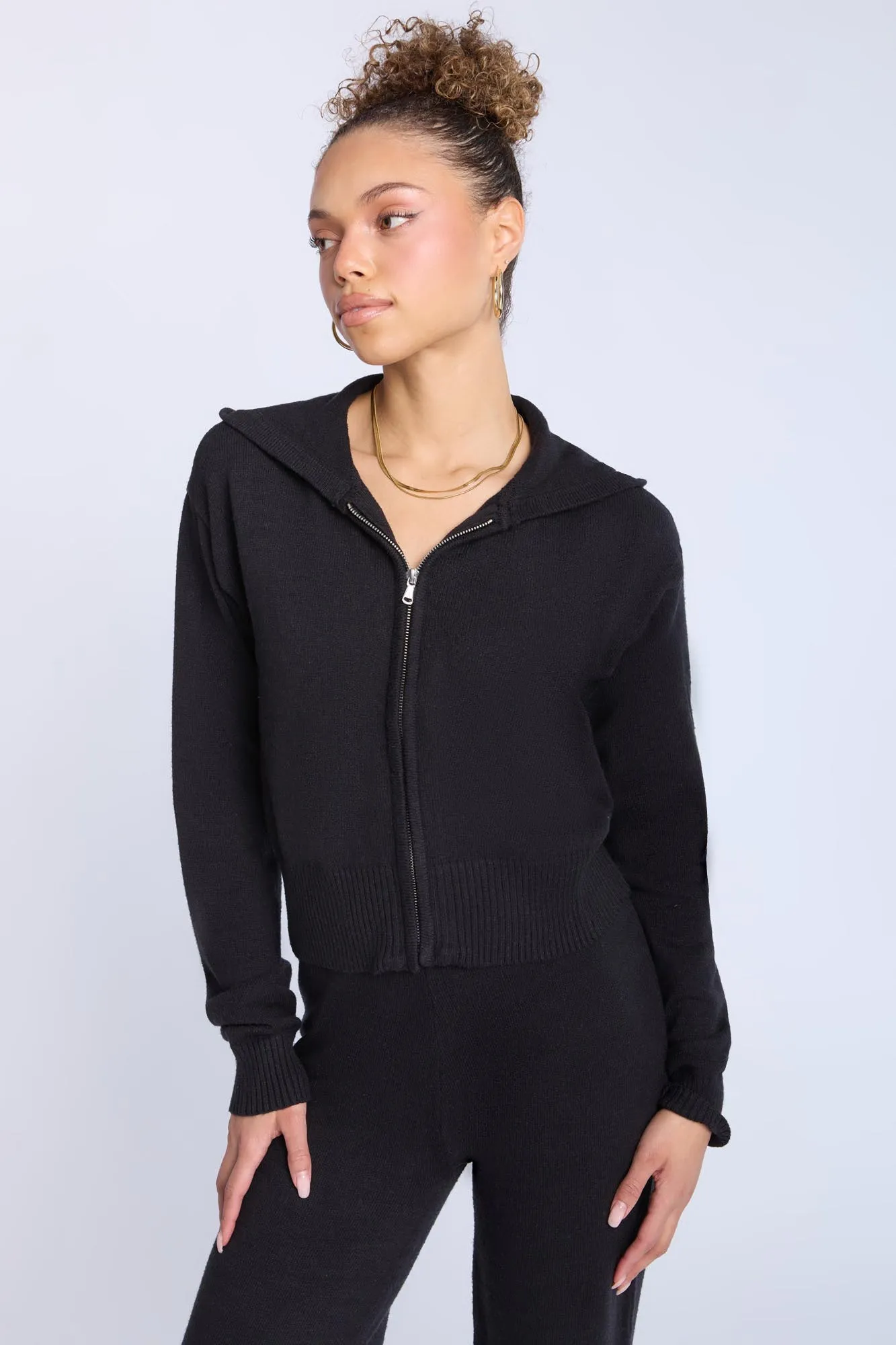 Knit Zip-Up Hoodie sold by Bluenotes product image thumbnail 2