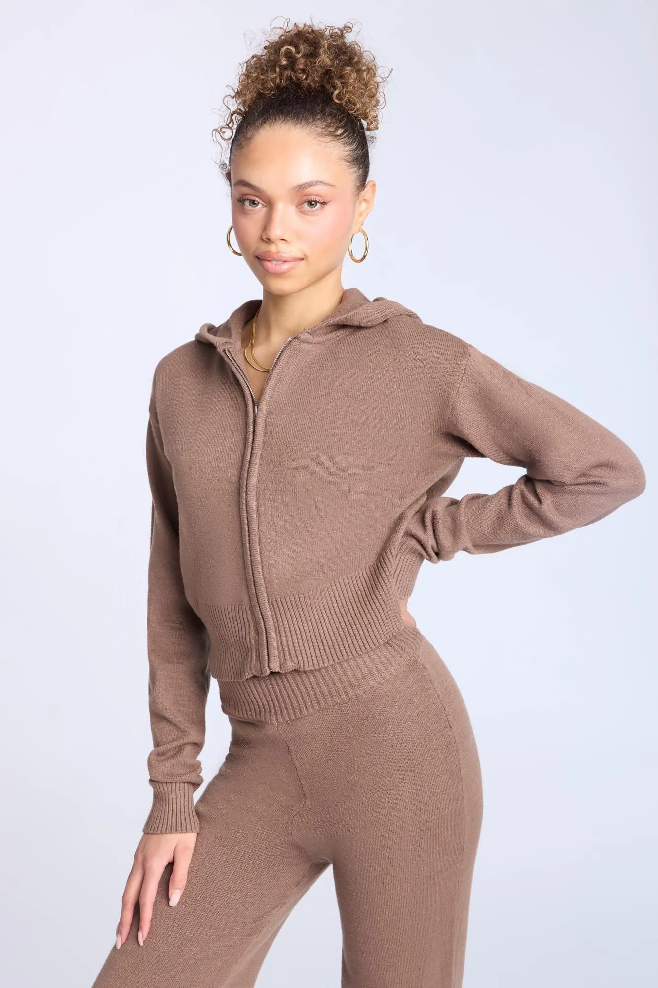 Knit Zip-Up Hoodie sold by Bluenotes