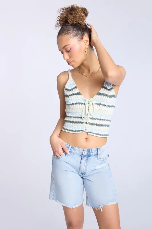 Mid Rise Denim Bermuda Shorts sold by Bluenotes