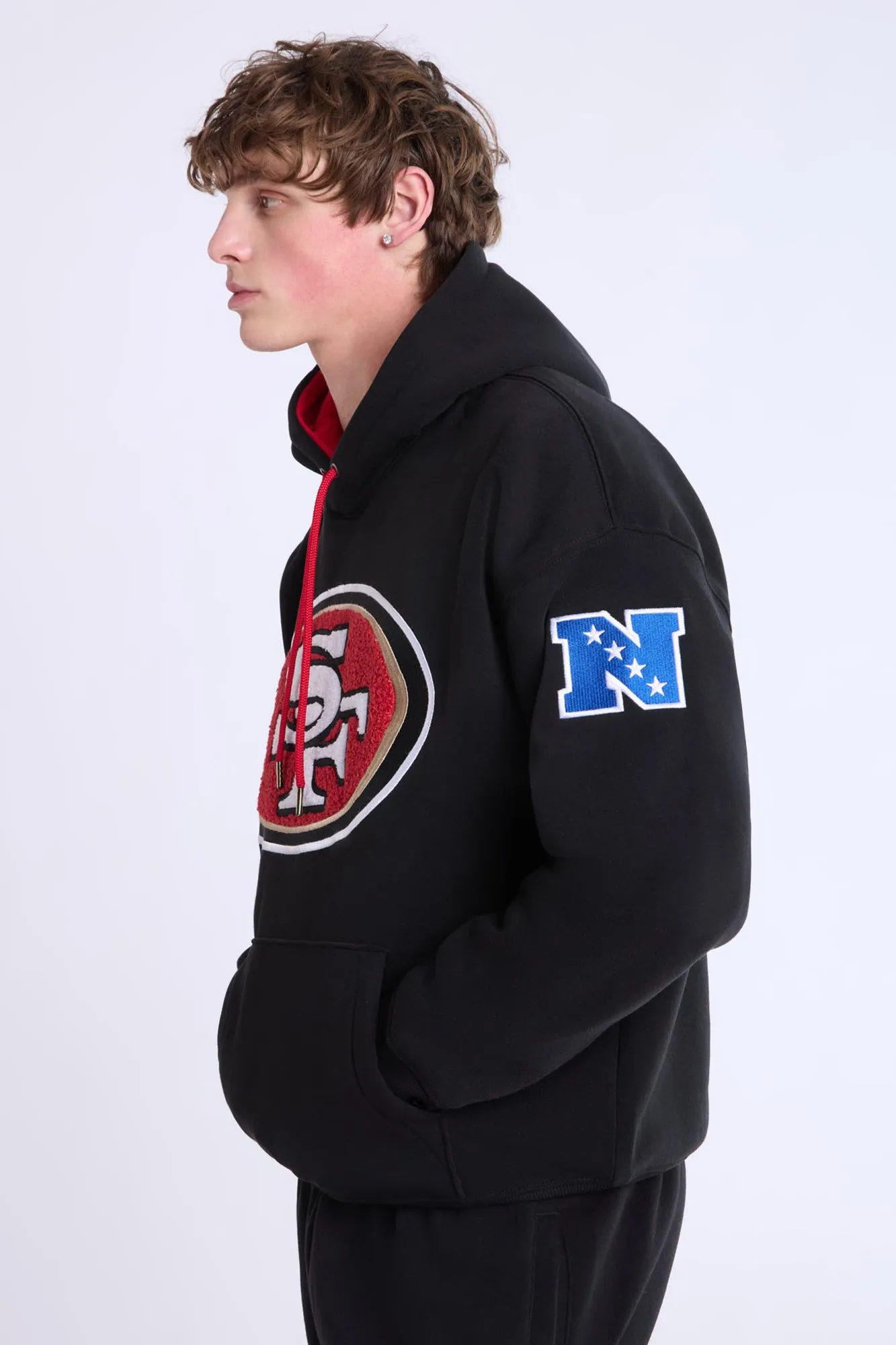 San Francisco 49ers Graphic Chenille Applique Hoodie sold by Bluenotes product image thumbnail 4