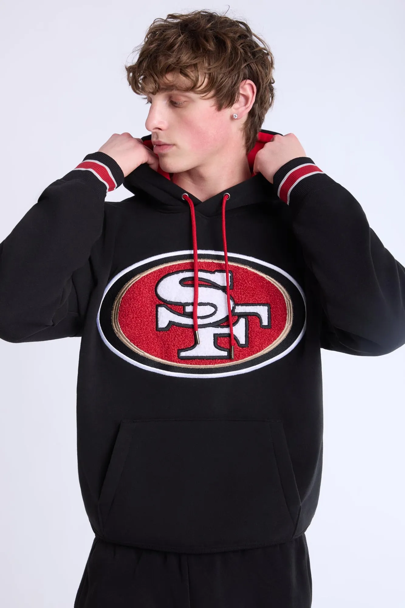San Francisco 49ers Graphic Chenille Applique Hoodie sold by Bluenotes
