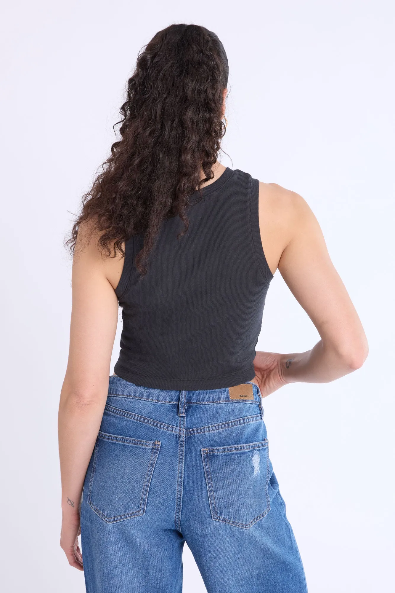 AERO Ribbed High Neck Tank Top sold by Bluenotes product image thumbnail 4