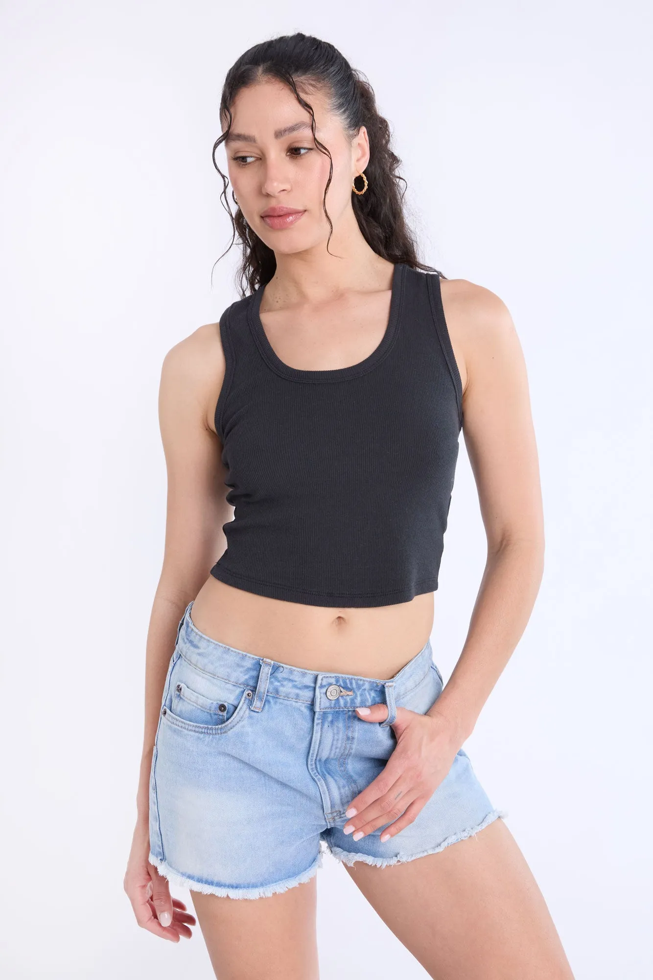 Ribbed Scoop Neck Tank Top sold by Bluenotes product image thumbnail 2