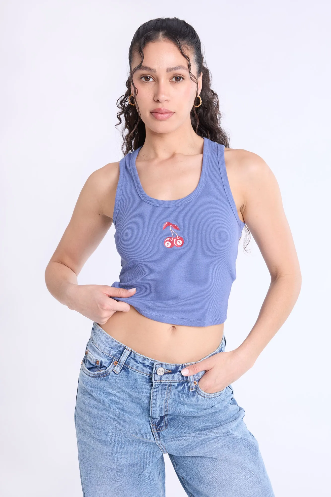 Ribbed Scoop Neck Tank Top sold by Bluenotes