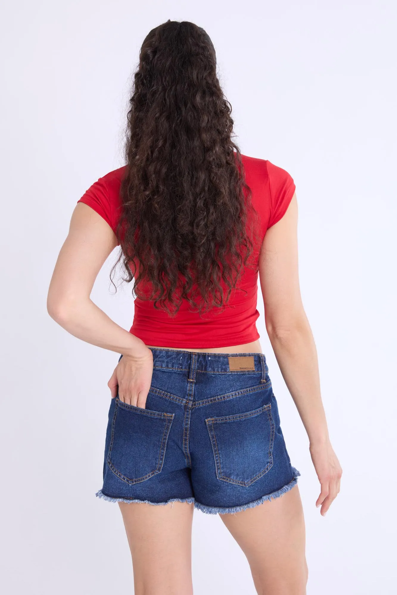 High Rise Vintage Denim Shorty sold by Bluenotes product image thumbnail 3