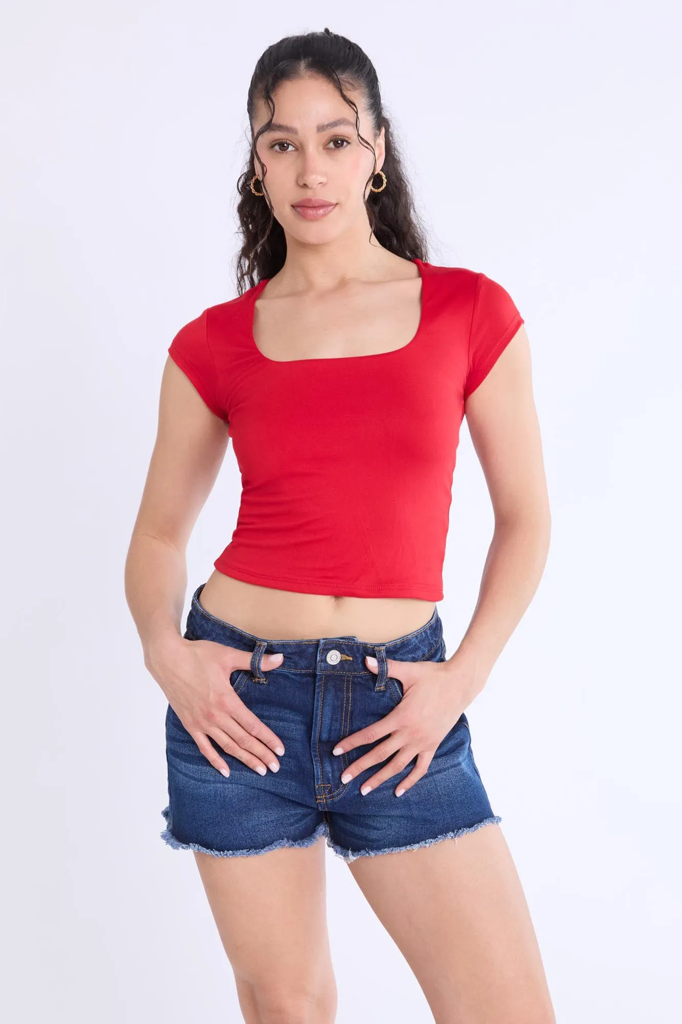 High Rise Vintage Denim Shorty sold by Bluenotes