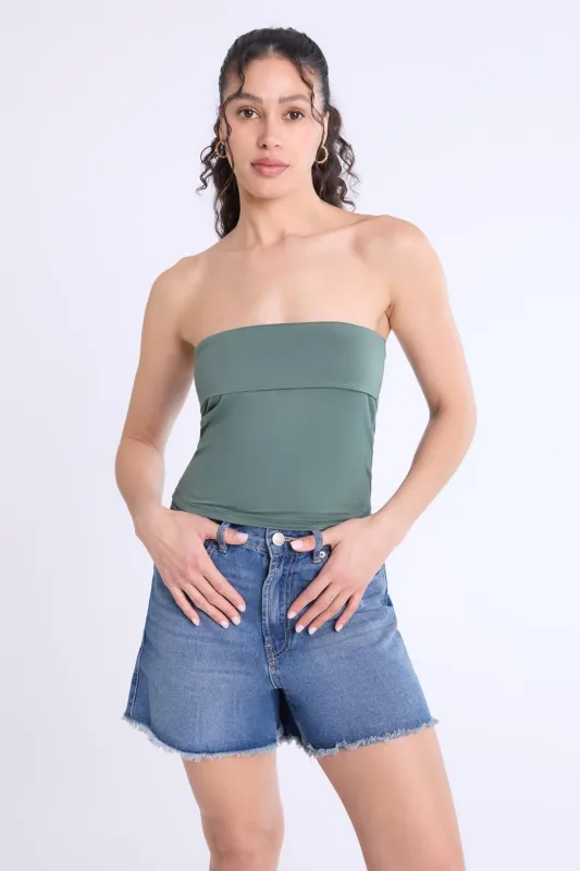 Super High Rise Comfort Waistband Baggy Denim Shorts sold by Bluenotes