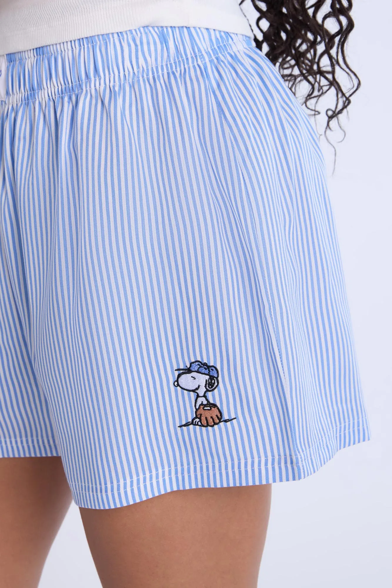 Peanuts Snoopy Embroidered Pajama Tank Top And Boxer Shorts 2-Piece Set sold by Bluenotes product image thumbnail 4