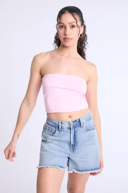 Super High Rise Comfort Waistband Baggy Denim Shorts sold by Bluenotes