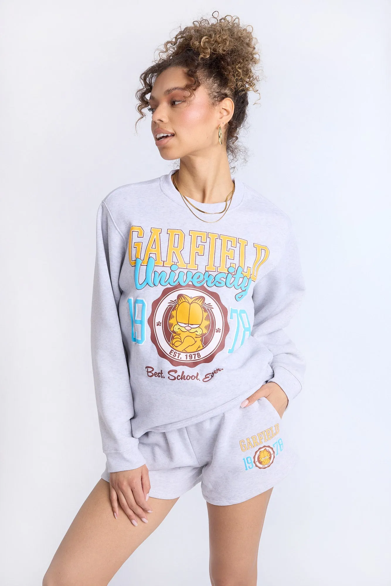 Garfield Graphic Fleece Shorts sold by Bluenotes product image thumbnail 3