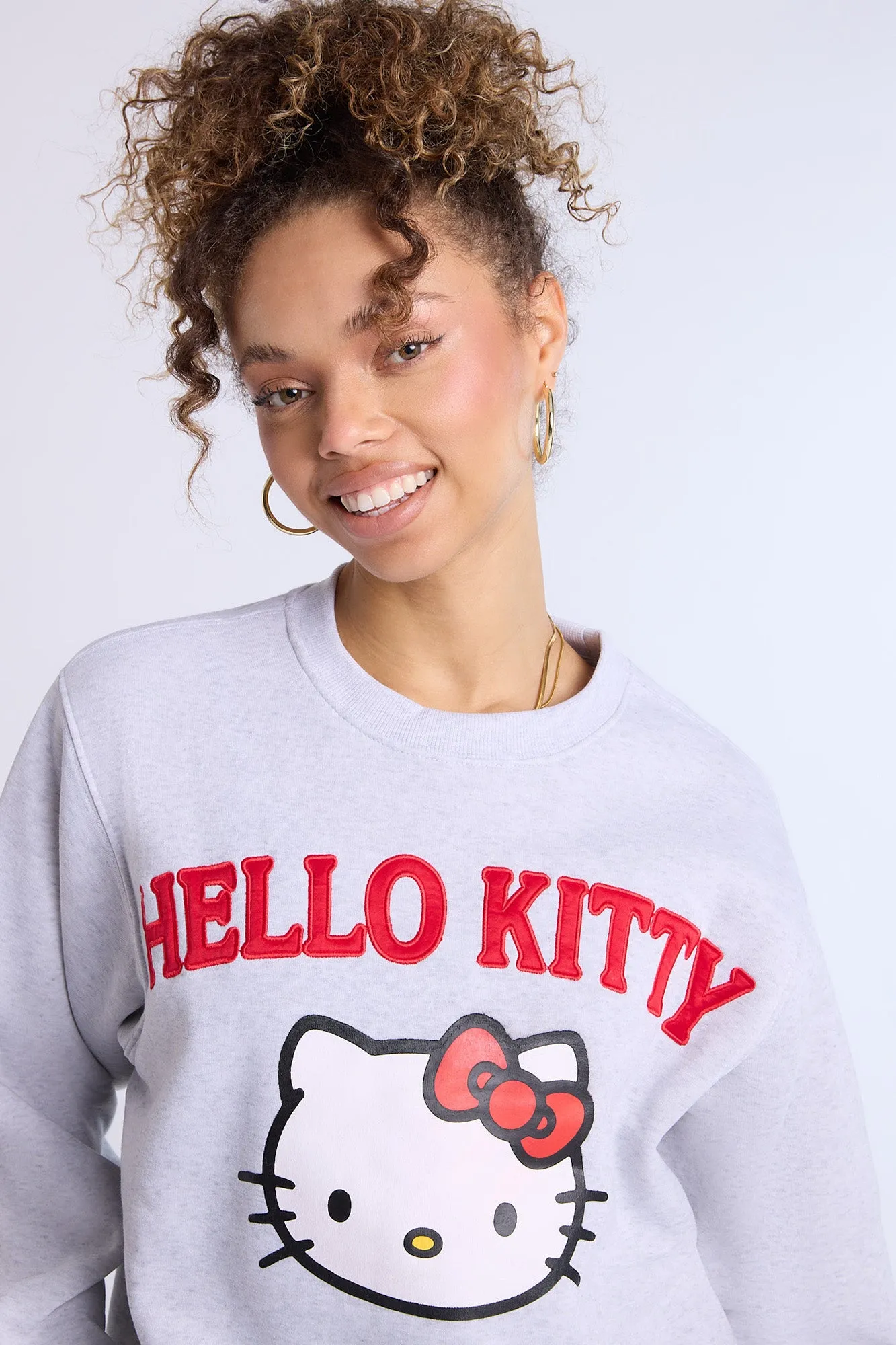 Hello Kitty Graphic Crew Neck Oversized Sweatshirt sold by Bluenotes product image thumbnail 2