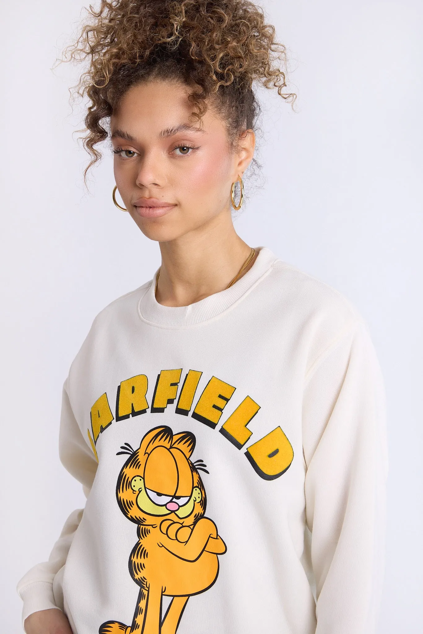 Garfield Graphic Crew Neck Oversized Sweatshirt sold by Bluenotes product image thumbnail 2
