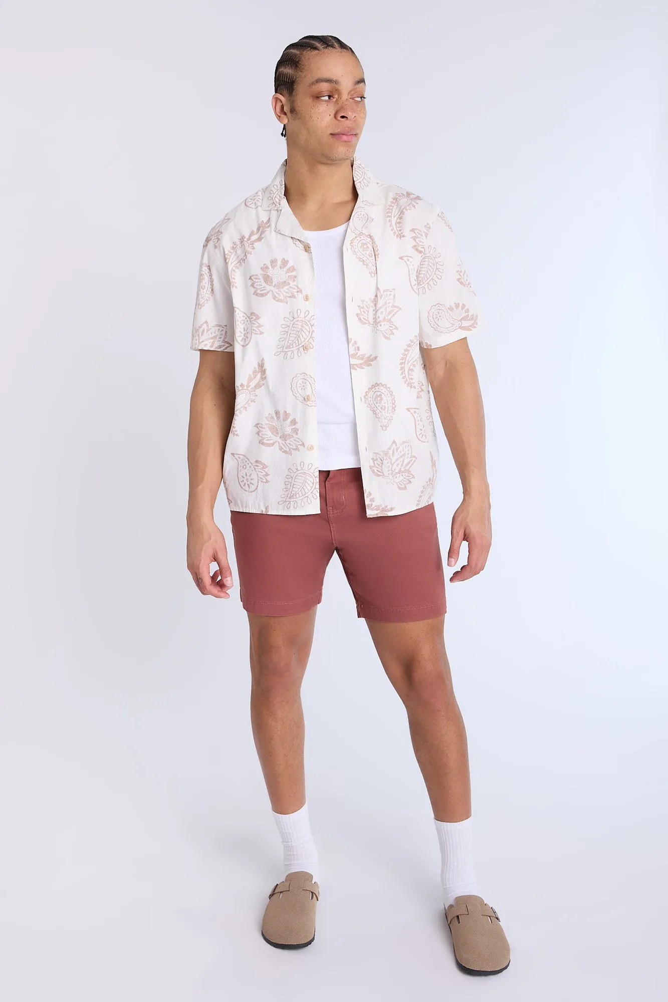Poplin Paisley Print Short Sleeves Shirt sold by Bluenotes product image thumbnail 4