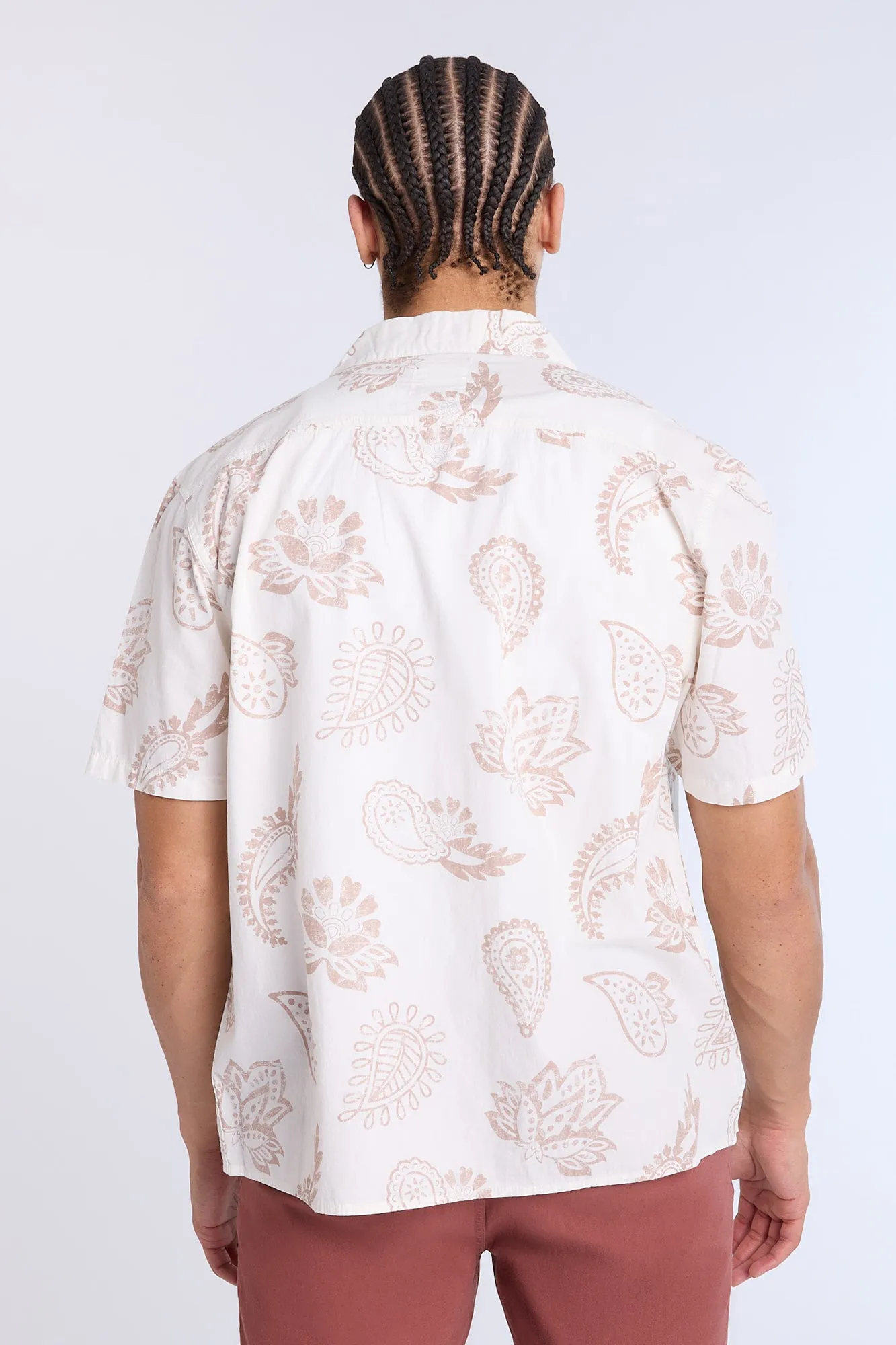 Poplin Paisley Print Short Sleeves Shirt sold by Bluenotes product image thumbnail 3