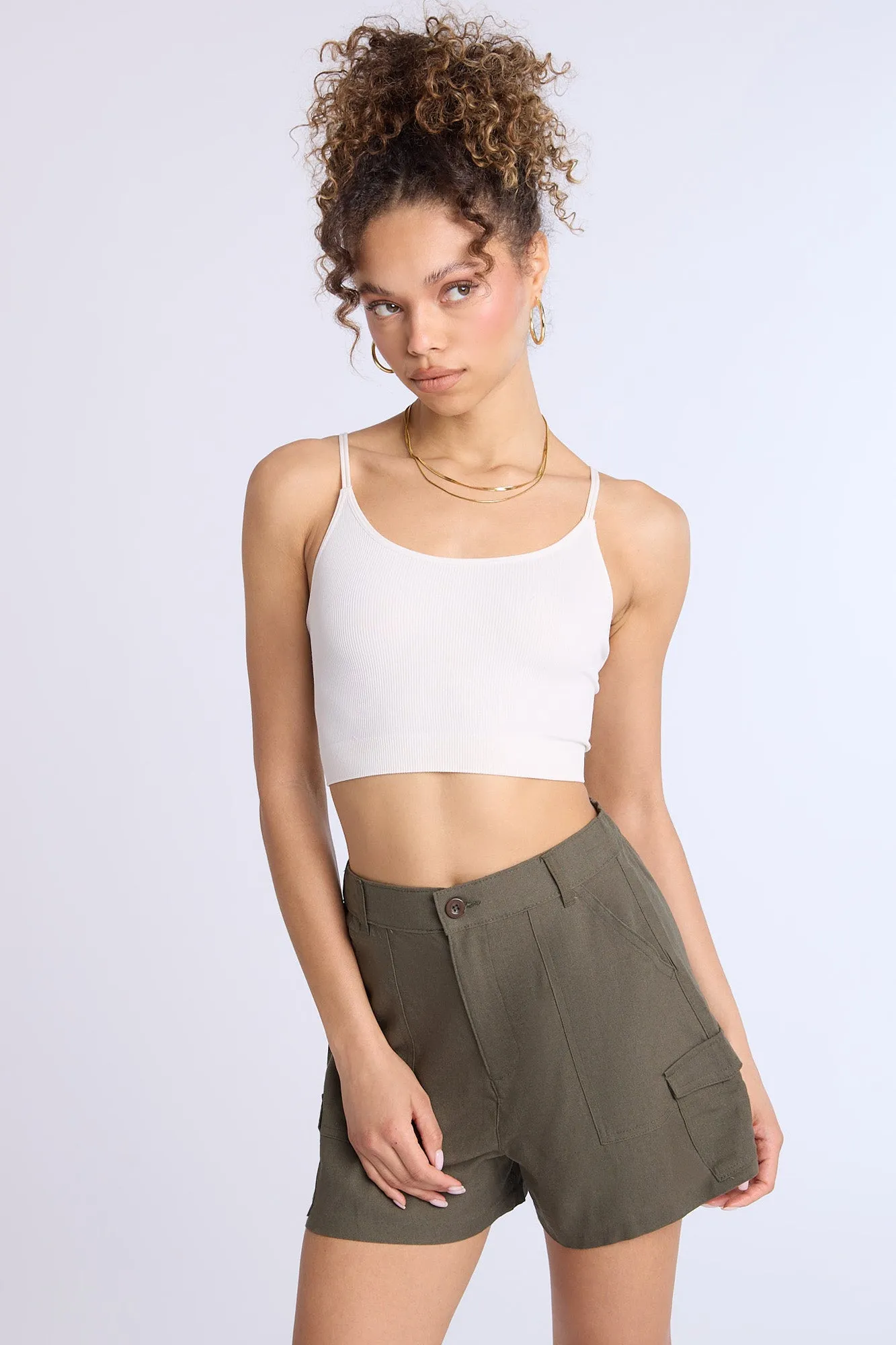 Linen-Blend Cargo Shorts sold by Bluenotes