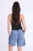 High Rise Bermuda Carpenter Denim Shorts sold by Bluenotes