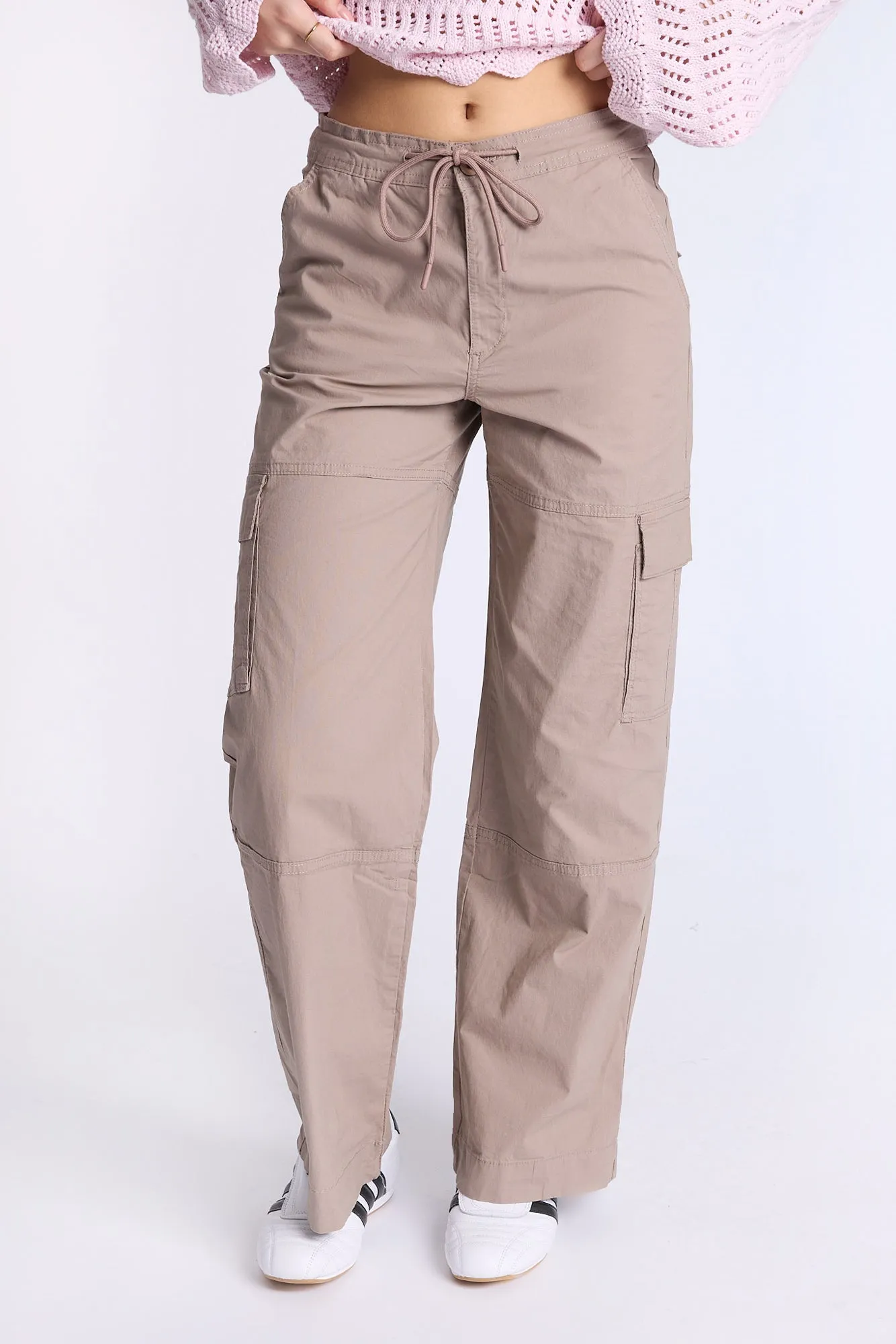 Poplin Mid Rise Baggy Cargo Pants sold by Bluenotes