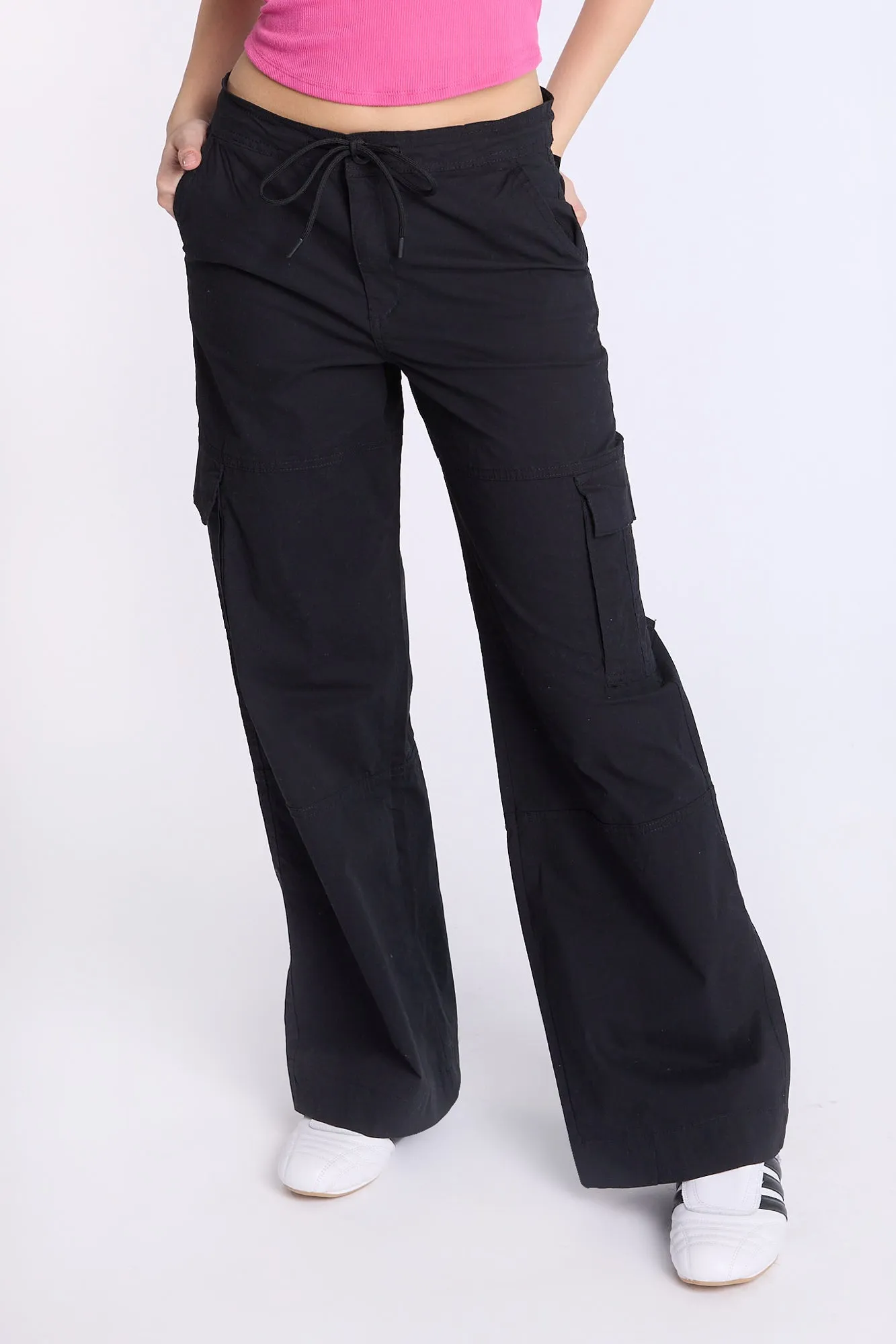 Poplin Mid Rise Baggy Cargo Pants sold by Bluenotes product image thumbnail 2