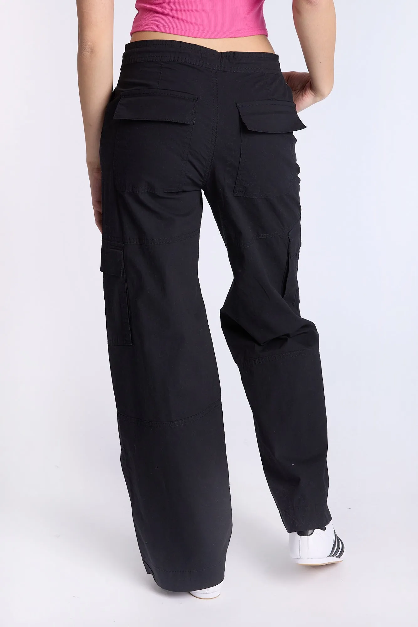 Poplin Mid Rise Baggy Cargo Pants sold by Bluenotes product image thumbnail 4