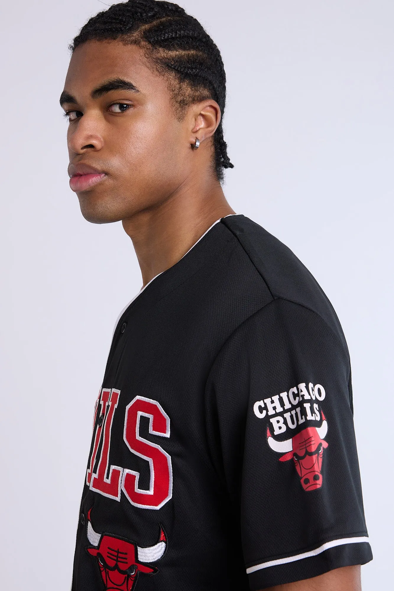 Chicago Bulls Button-Up Baseball Mesh Jersey sold by Bluenotes product image thumbnail 3