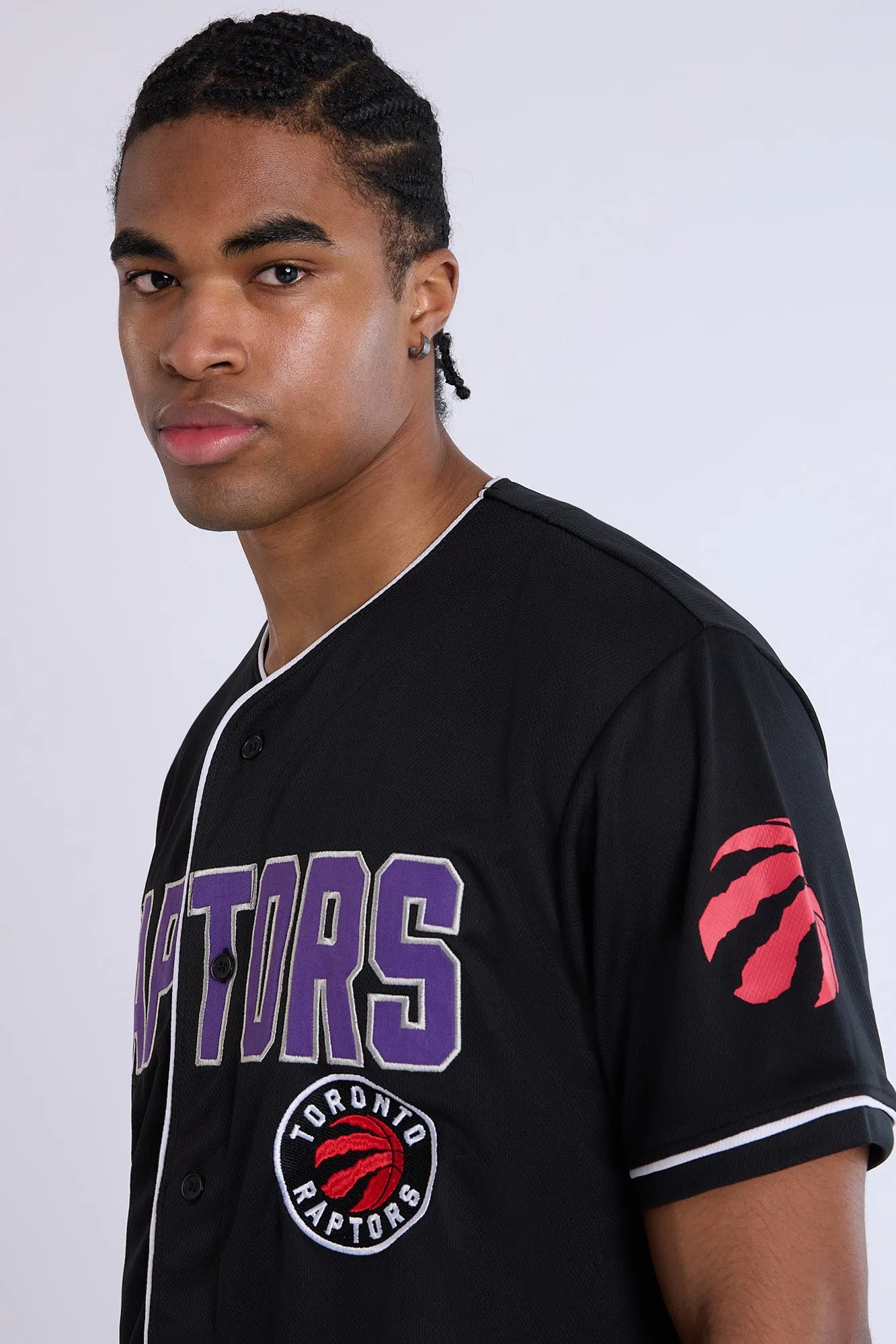 Toronto Raptors Button-Up Baseball Mesh Jersey sold by Bluenotes product image thumbnail 3