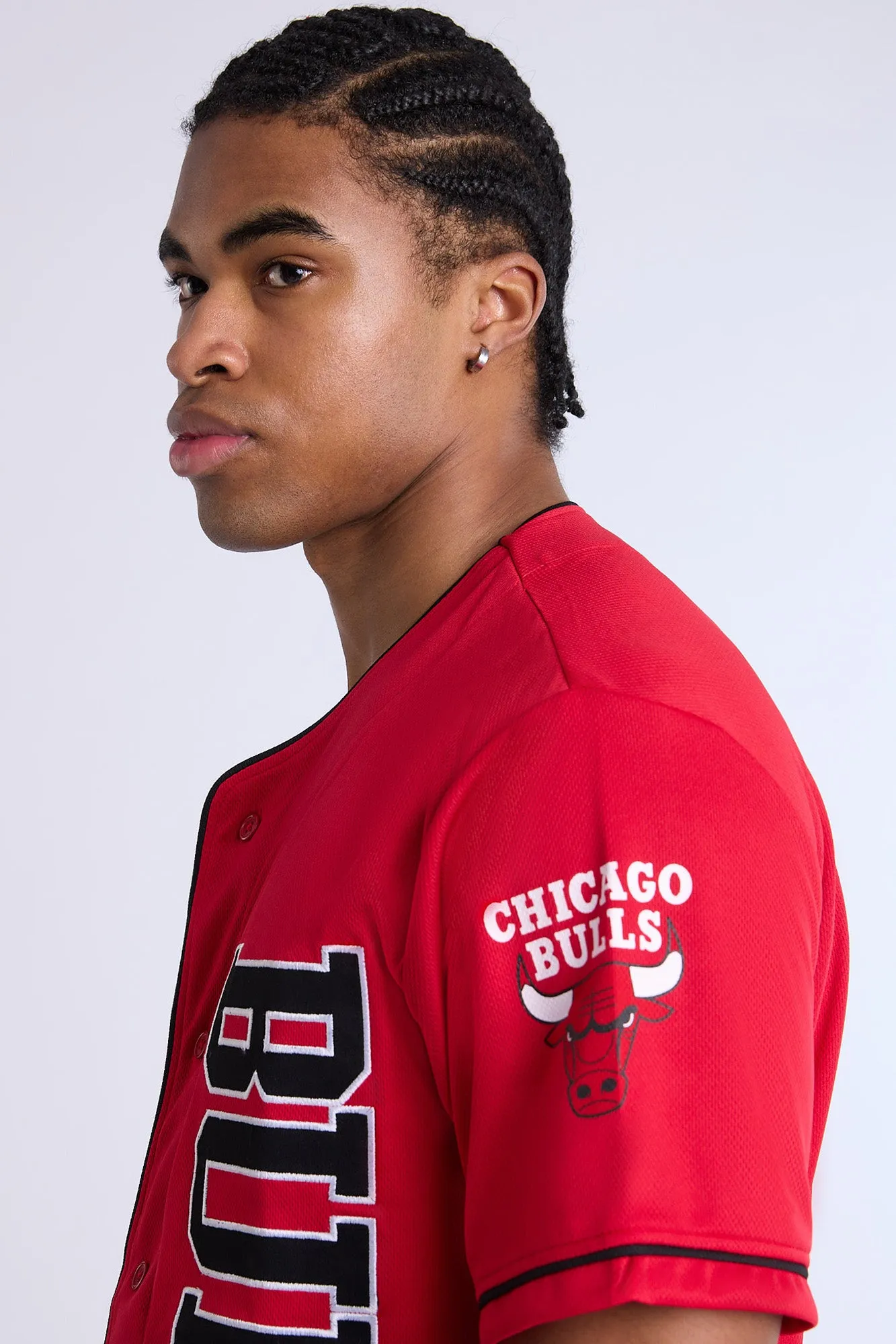 Chicago Bulls Button-Up Baseball Mesh Jersey sold by Bluenotes product image thumbnail 3