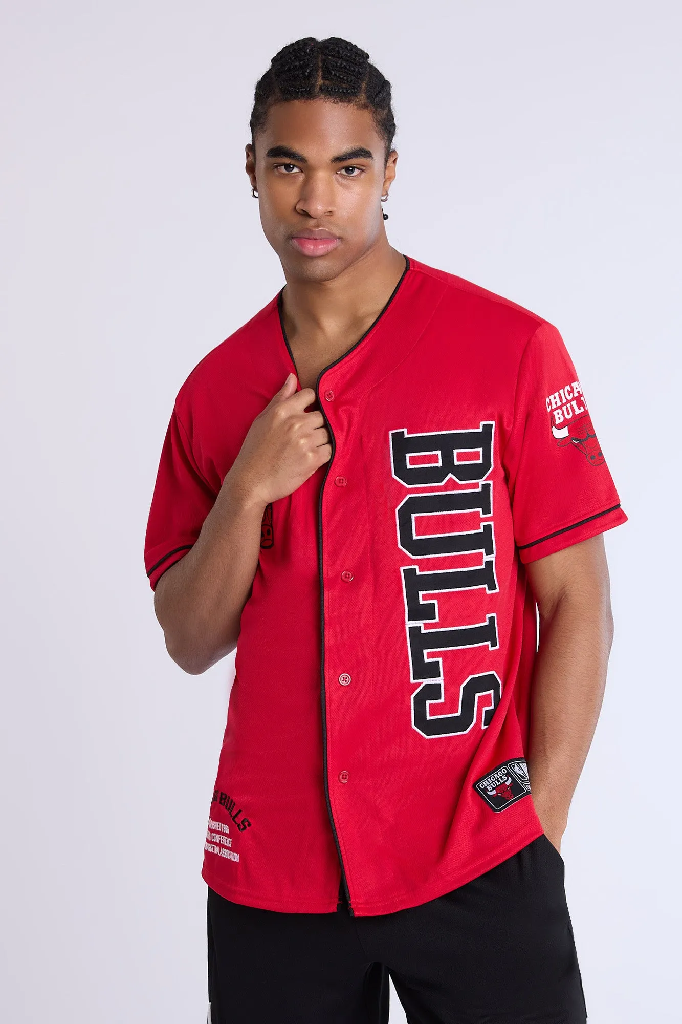 Chicago Bulls Button-Up Baseball Mesh Jersey sold by Bluenotes