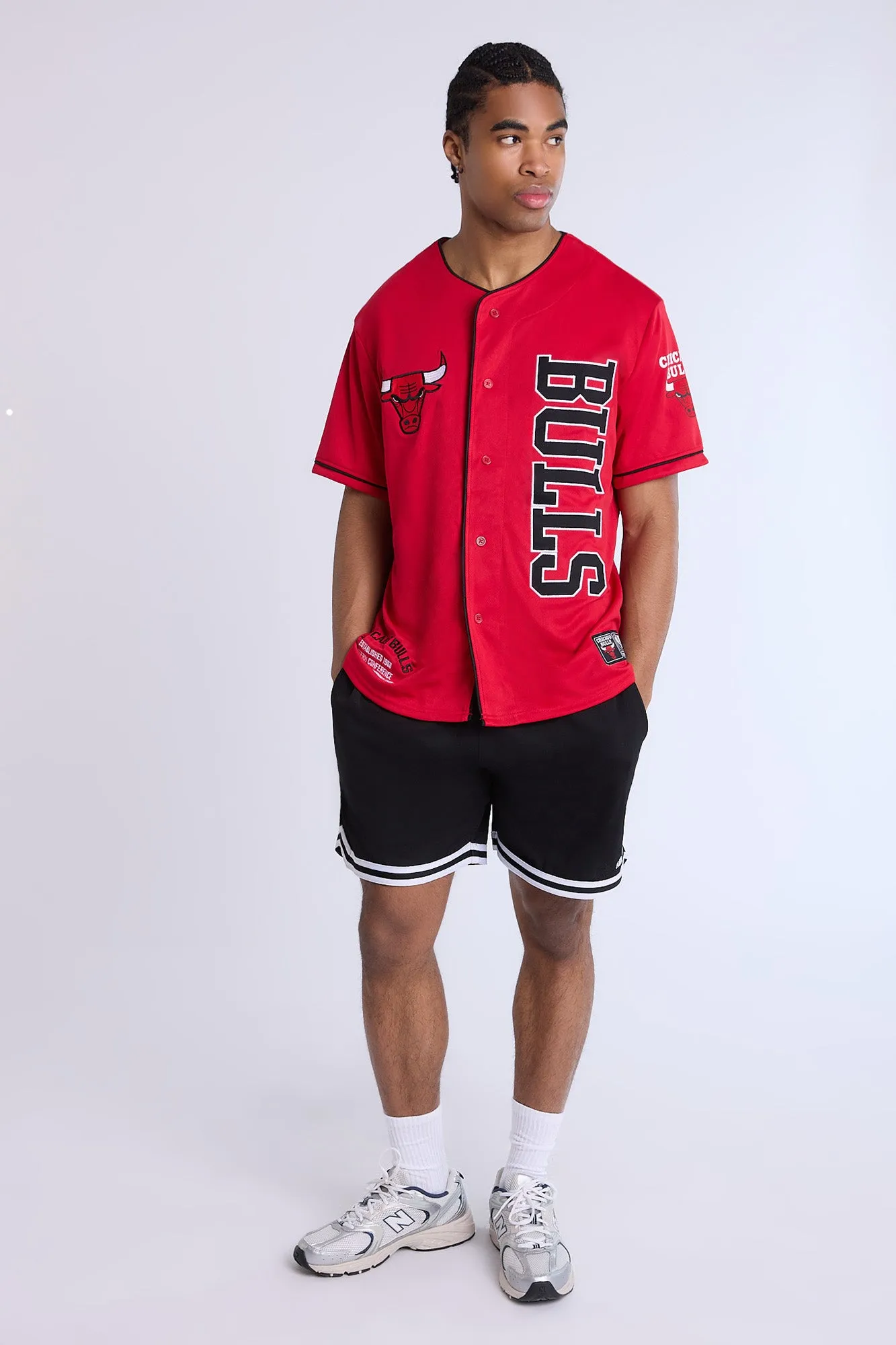 Chicago Bulls Button-Up Baseball Mesh Jersey sold by Bluenotes product image thumbnail 5