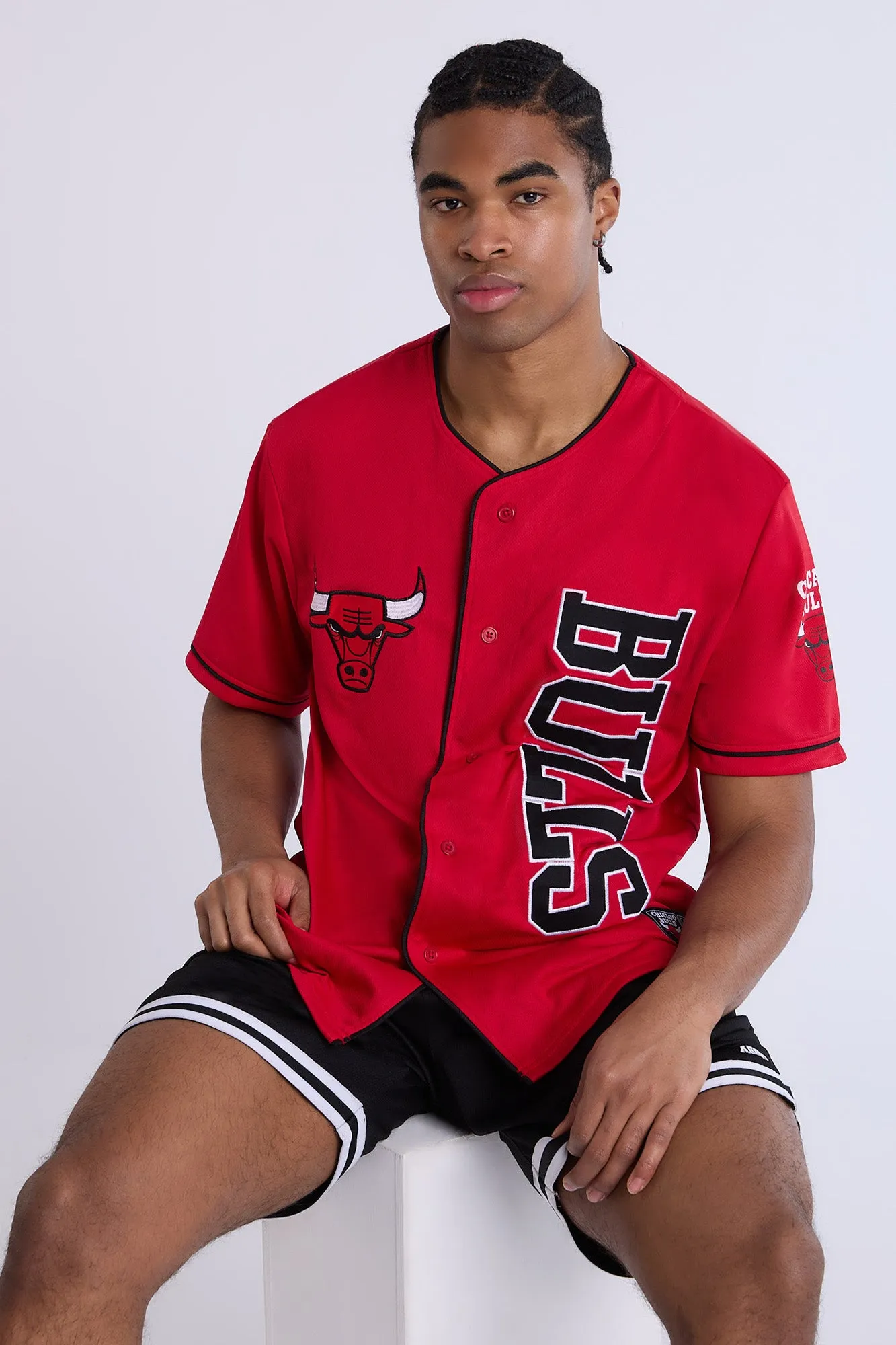 Chicago Bulls Button-Up Baseball Mesh Jersey sold by Bluenotes product image thumbnail 4