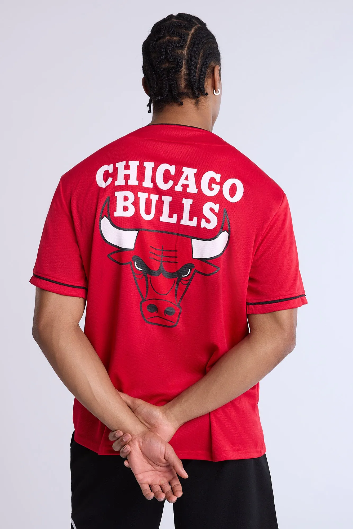 Chicago Bulls Button-Up Baseball Mesh Jersey sold by Bluenotes product image thumbnail 2