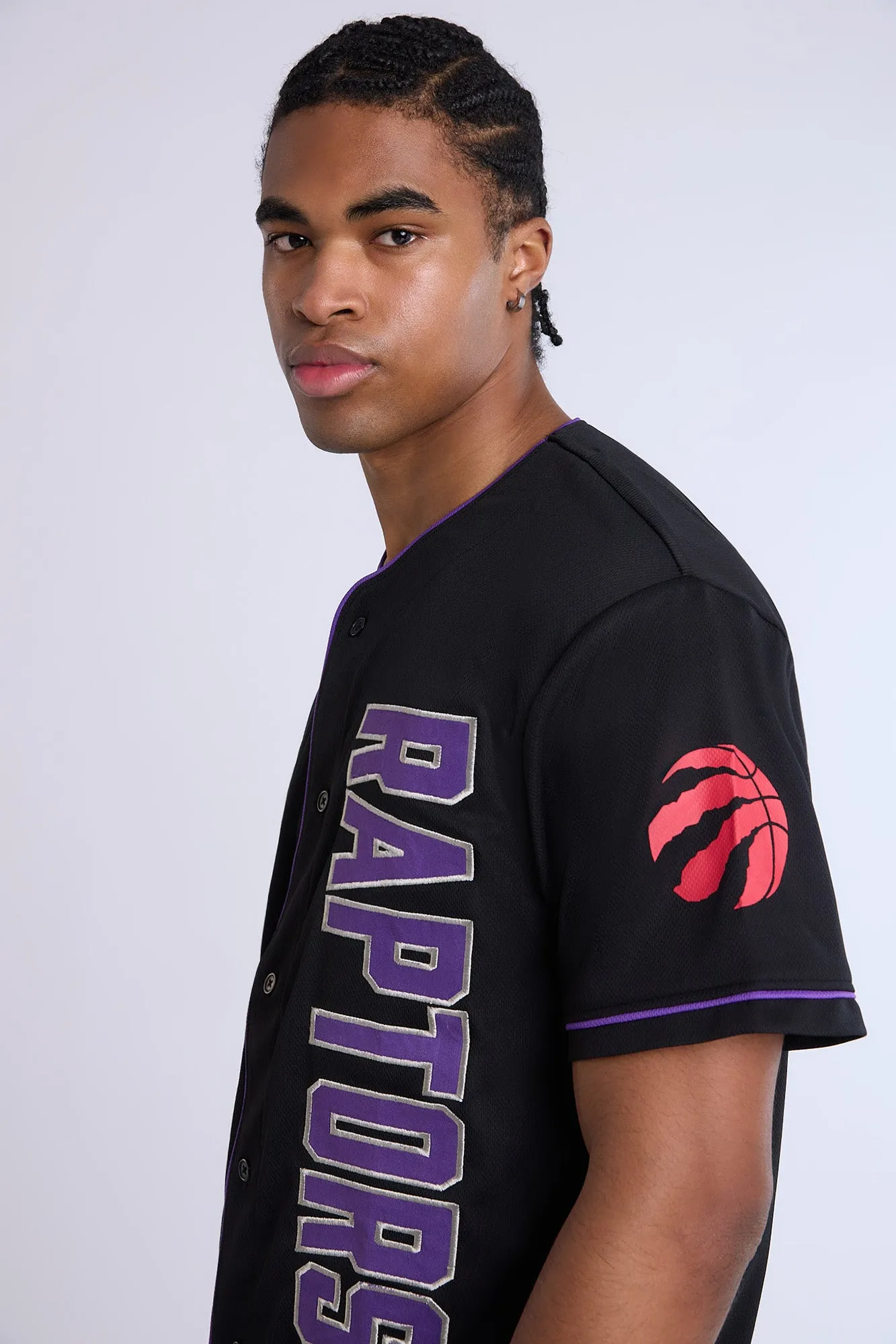Toronto Raptors Button-Up Baseball Mesh Jersey sold by Bluenotes product image thumbnail 3