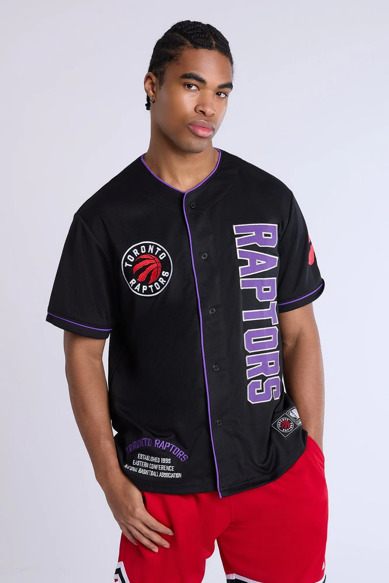 Toronto Raptors Button-Up Baseball Mesh Jersey sold by Bluenotes