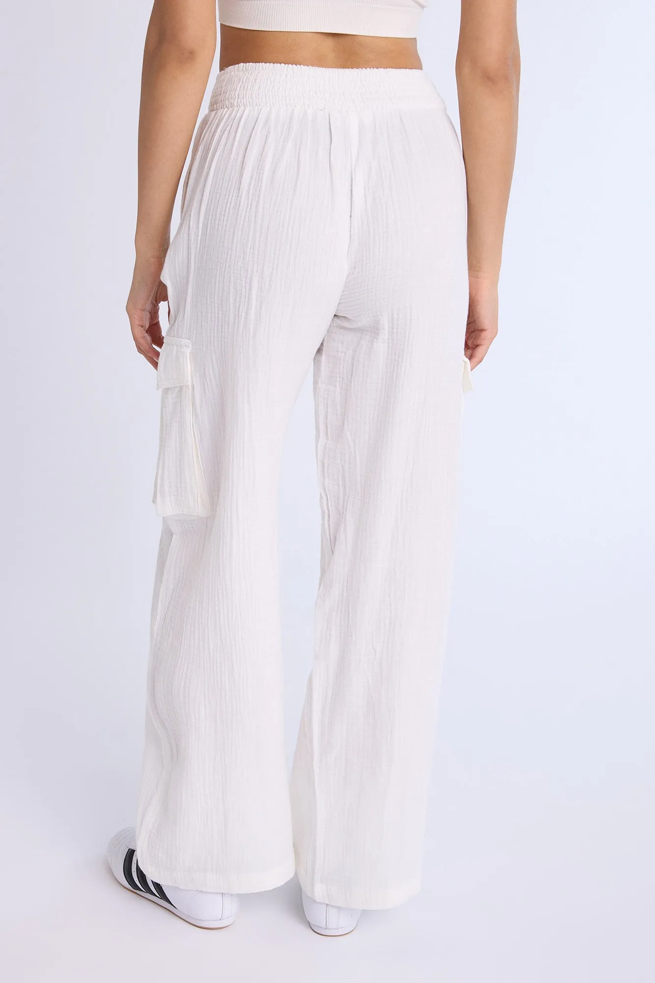 AERO Cotton Gauzy Pull-On Wide Leg Pants sold by Bluenotes product image thumbnail 4