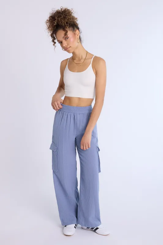 AERO Cotton Gauzy Pull-On Wide Leg Pants sold by Bluenotes