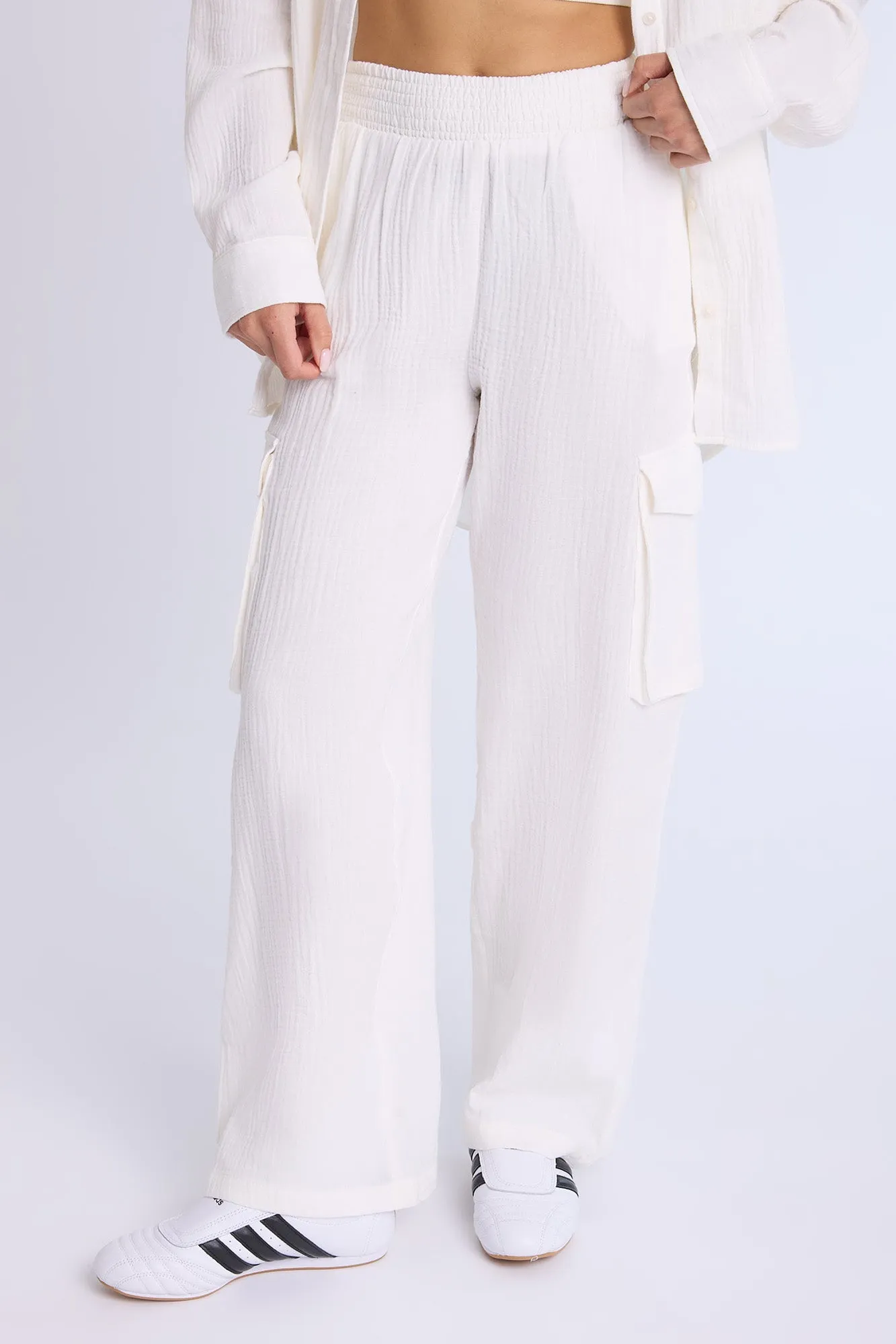 AERO Cotton Gauzy Pull-On Wide Leg Pants sold by Bluenotes product image thumbnail 2