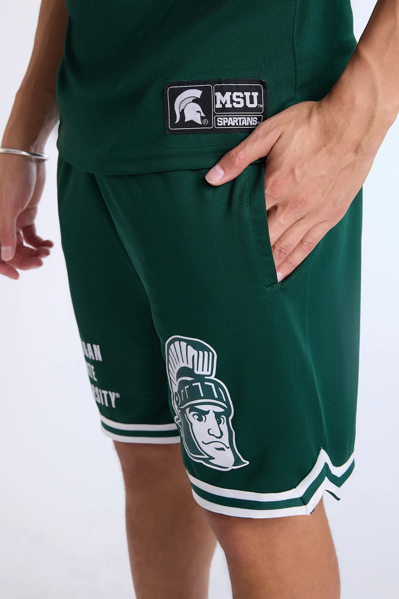 Michigan State Mesh Shorts sold by Bluenotes product image thumbnail 2