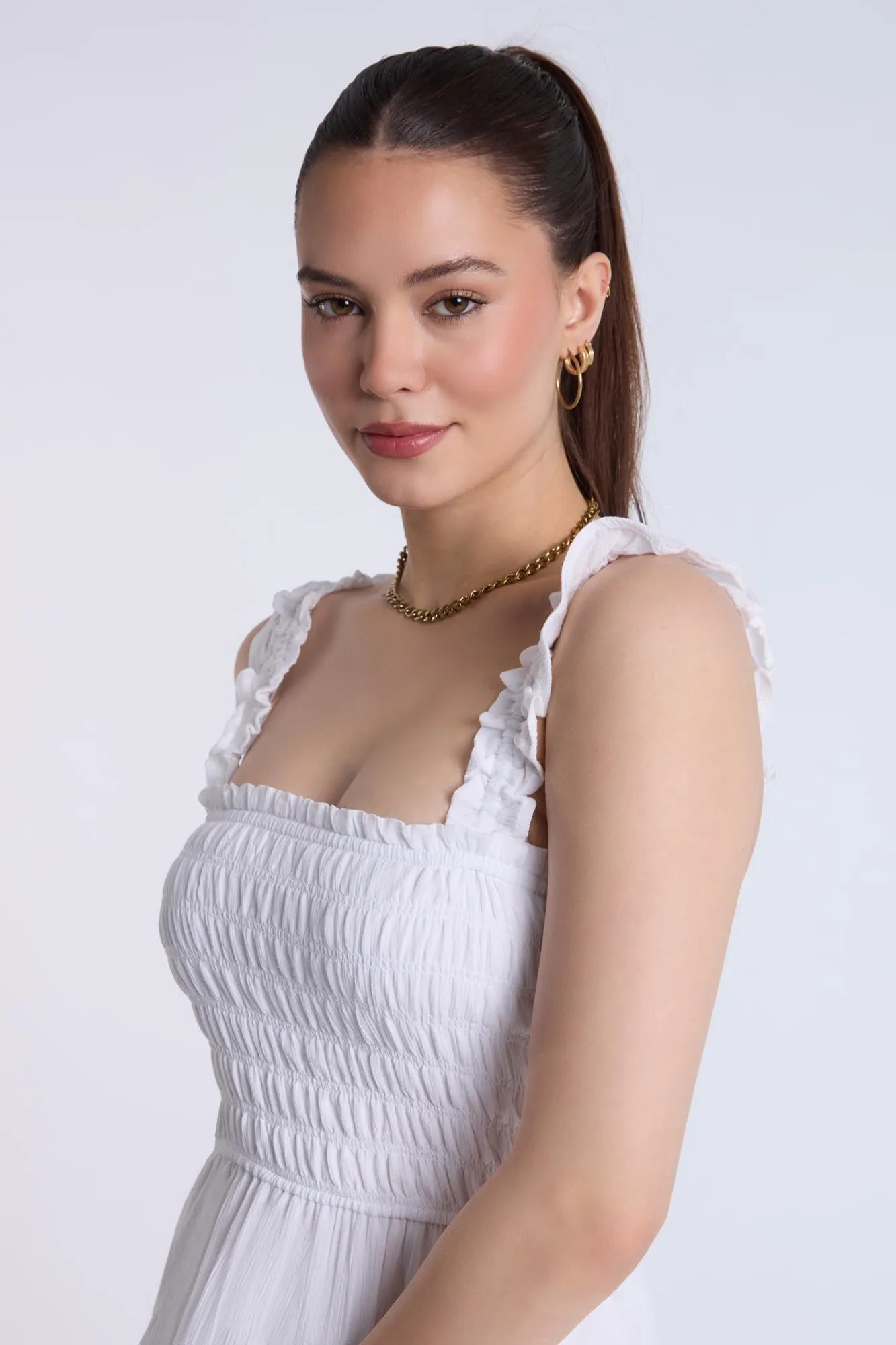 Smocked Tiered Mini Dress sold by Bluenotes product image thumbnail 3