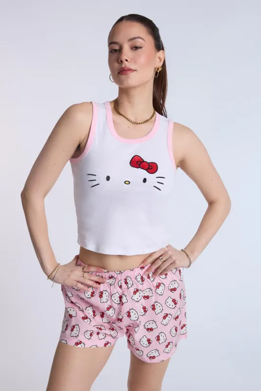 Hello Kitty Super Soft Pajama Tank Top And Shorts 2-Piece Set sold by Bluenotes