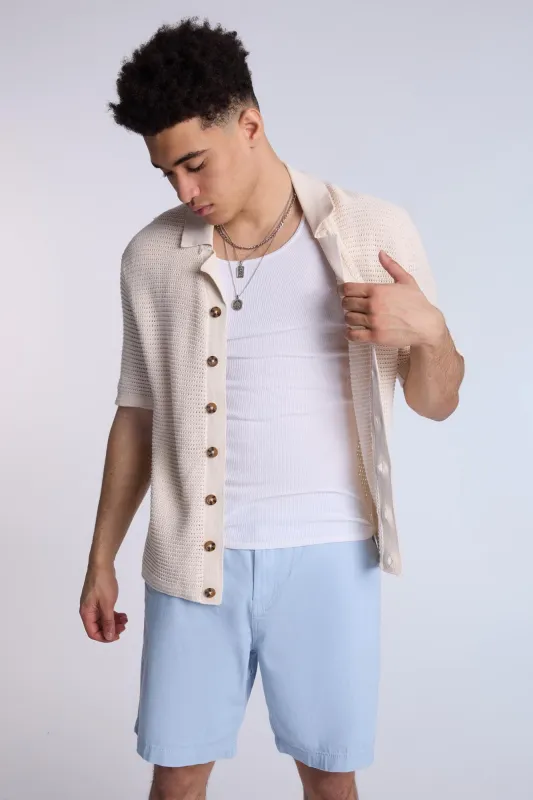 Cotton Crochet Short Sleeve Shirt sold by Bluenotes