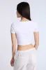 AERO Cotton Short Sleeve V-Neck Cropped Tee sold by Bluenotes