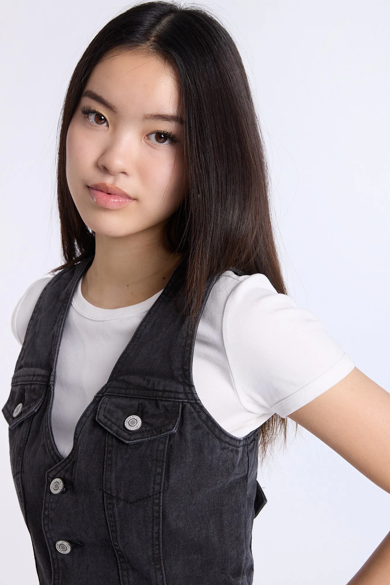 Denim Button-Up Vest sold by Bluenotes product image thumbnail 3
