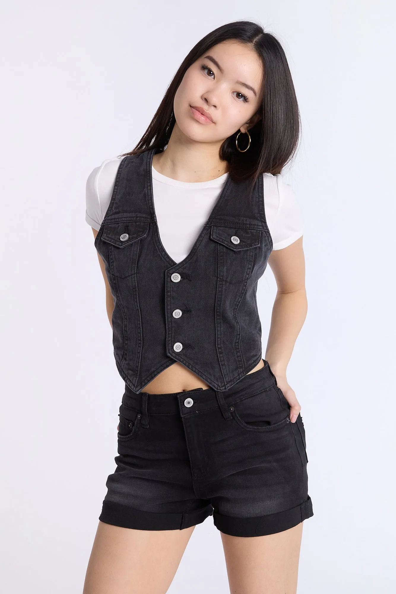 Denim Button-Up Vest sold by Bluenotes product image thumbnail 2