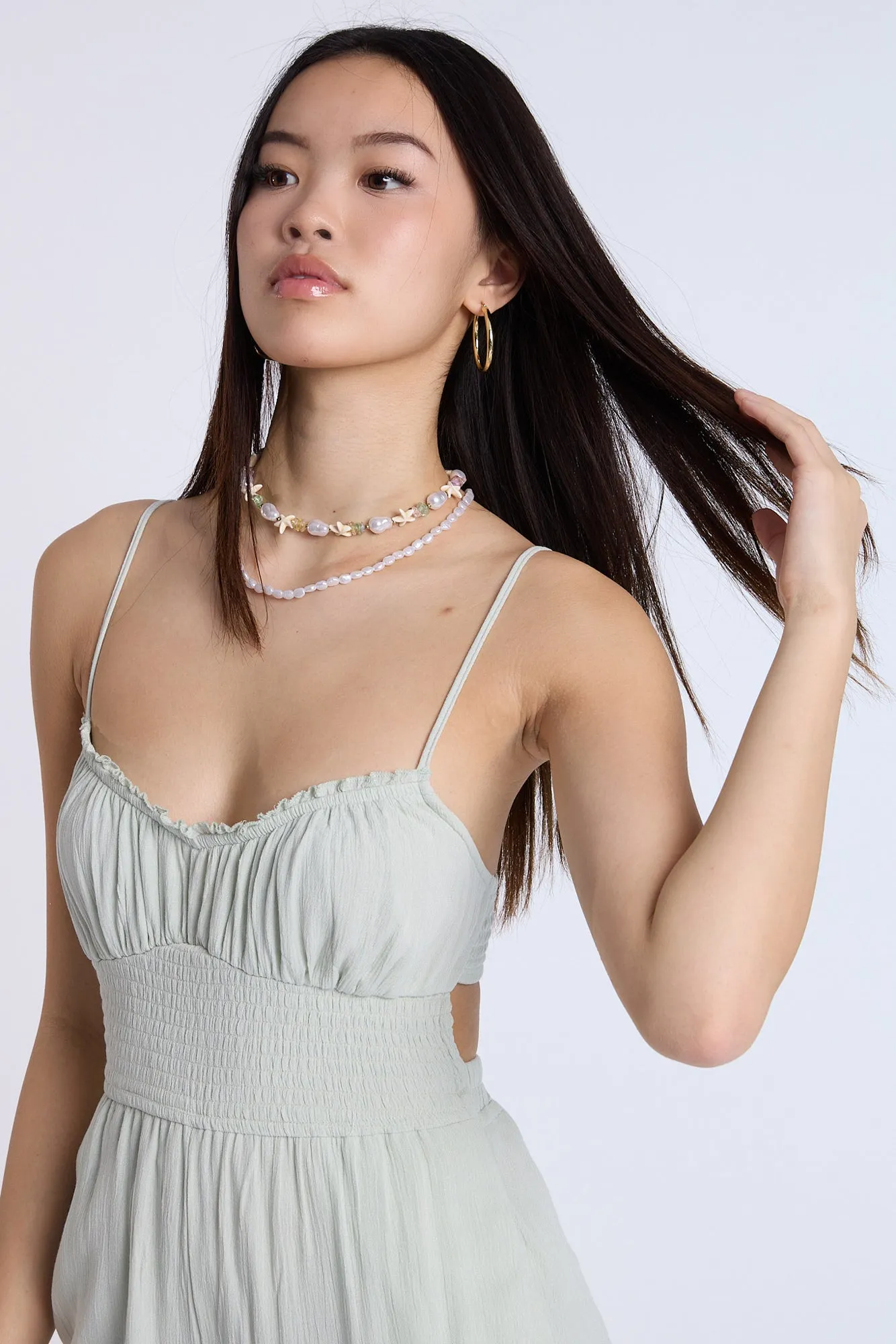 Smocked Waist Jumpsuit sold by Bluenotes product image thumbnail 3