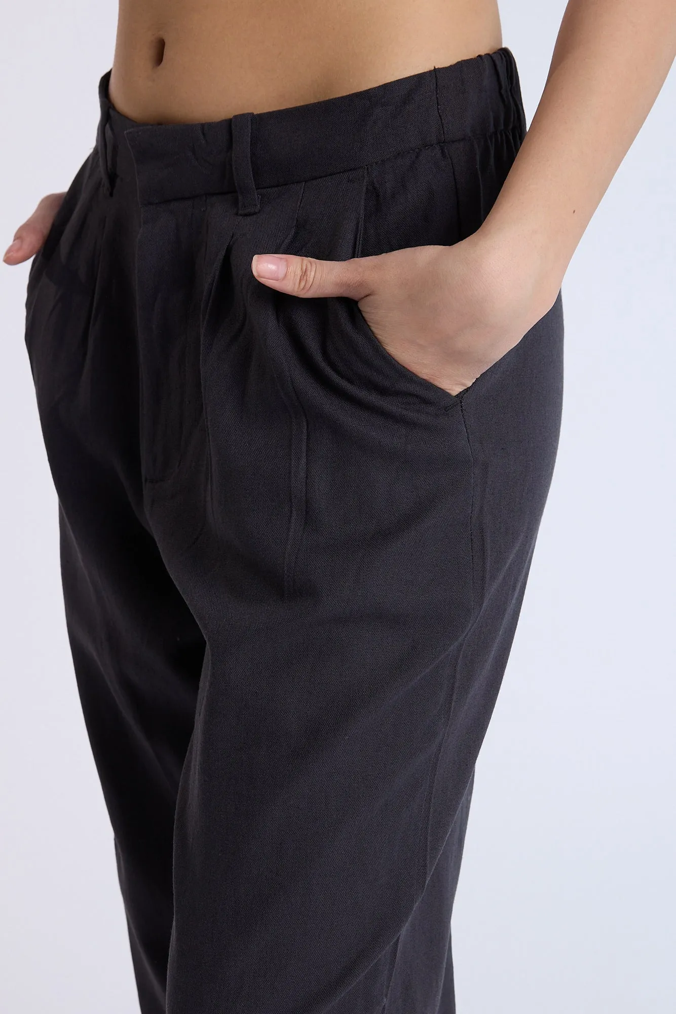 Linen-Blend Tailored Pants sold by Bluenotes product image thumbnail 3