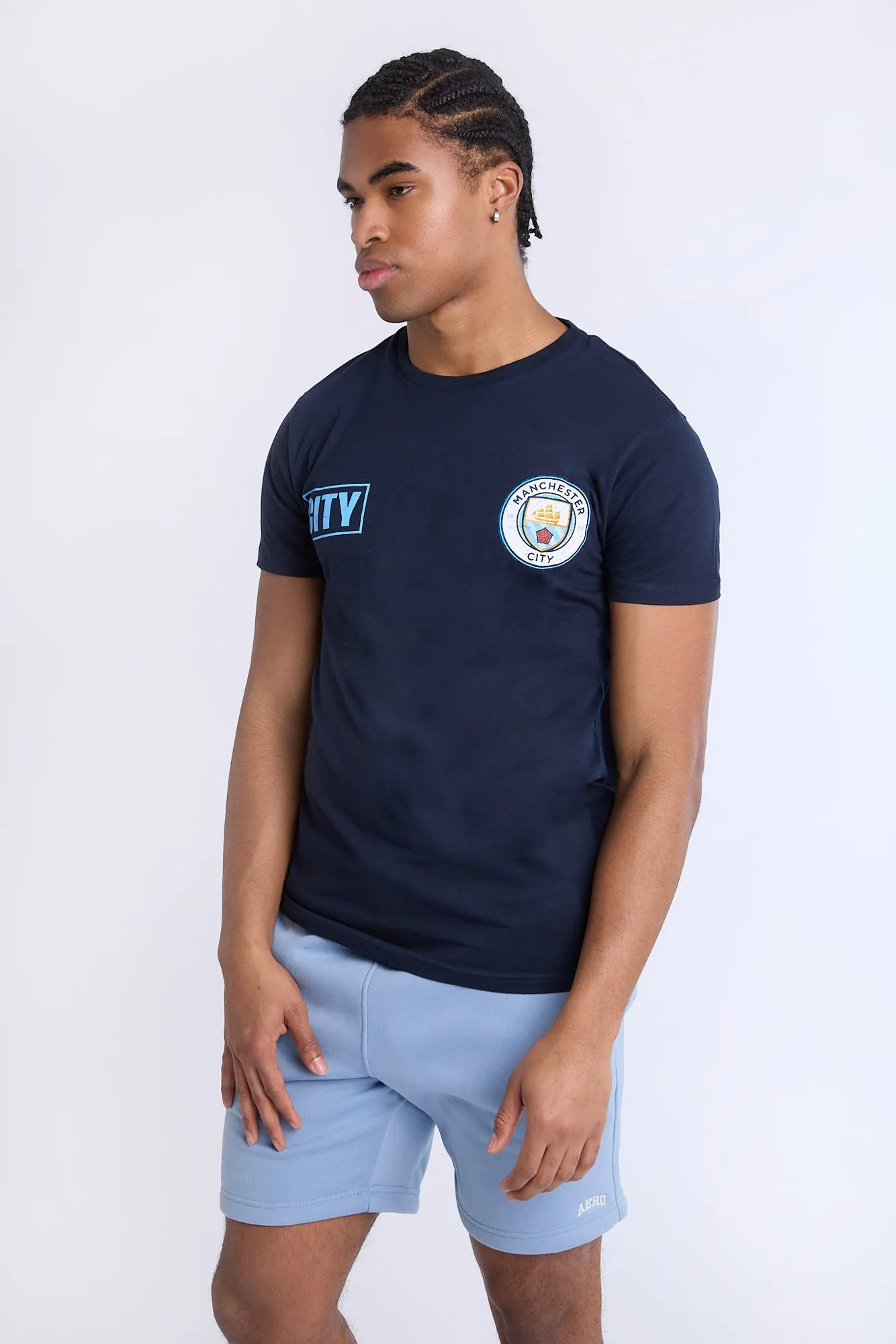 AERO Embroidered Fleece Shorts sold by Bluenotes